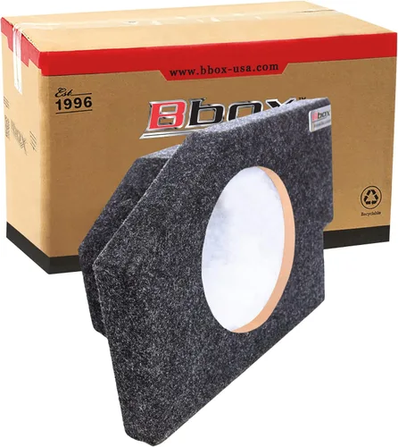 Bbox - Caja sellada de subwoofer individual de 10 pulgadas, compatible con Dodge Ram Quad Cab 2002-2018, cajas y carcasas de subwoofer alfombradas