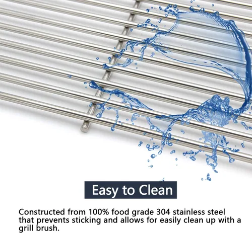 Miniatura 5 de Hongso Rejillas de cocina de acero inoxidable SUS304 de 19 1/4 pulgadas para Jenn-Air 720-0336 720-0163 730-0163 720-0511, Nexgrill 720-0163