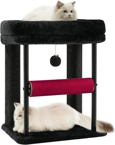 Miniatura 18 de Hey-brother Árbol para gatos, postes rascadores para gatos con cama, torre resistente con columnas totalmente envueltas en sisal y bola de juguete