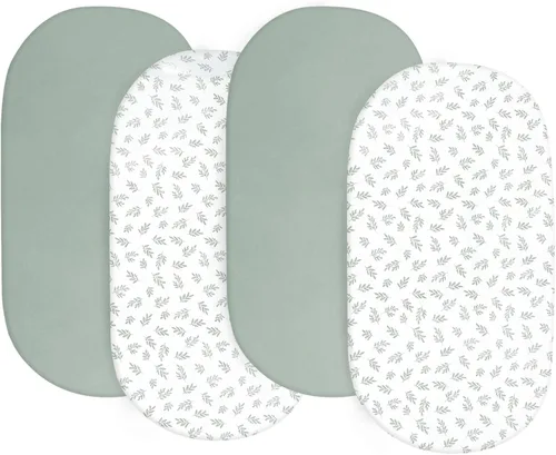 Miniatura 15 de Sábanas para moisés de bebé, paquete de 4 unidades, compatibles con Dream On Me Lacy/Karley Bedside Sleeper/Graco Sense2Snooze/DreamMore Bedside