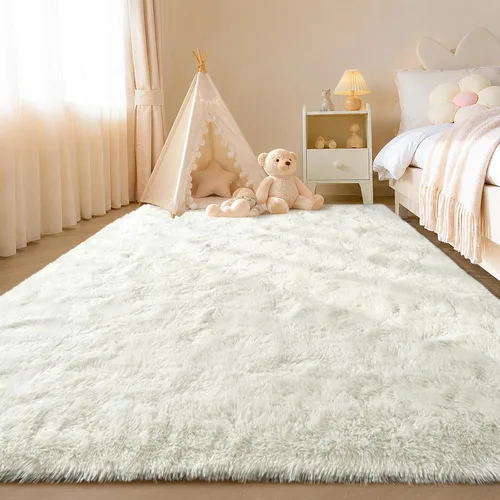 Miniatura 45 de Zentavio - Alfombras para sala de estar, alfombras de área verde oscuro de 3 x 5 pies, alfombra de césped artificial, alfombra de pelo mullido