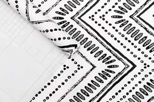 Miniatura 8 de HAOKHOME Papel tapiz con textura geométrica bohemia en blanco y negro, moderno, para decoración de baño, 17.7 pulgadas x 9.8 pies