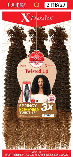 Miniatura 2 de Outre Xpression Twisted Up Springy Bohemian Twist 3X (16 pulgadas, 2T1B/27)