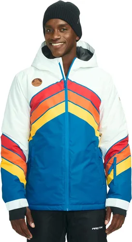 Tipsy Elves Chaquetas de esquí para hombre - Divertidas y coloridas prendas de esquí con capucha impermeables para adultos
