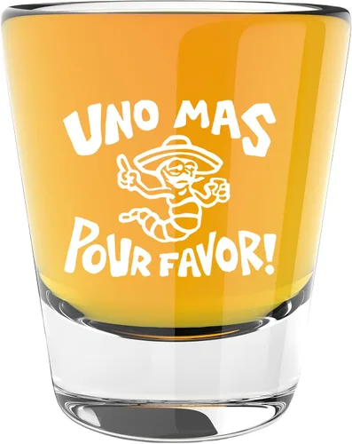 LitGifts Diseño Uno Mas Por Favor - Divertidos vasos de chupito para adultos, regalos de tequila para hombres o mujeres, cosas divertidas e