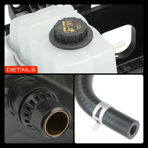 Miniatura 9 de A-Premium Tanque de depósito de recuperación de refrigerante del motor delantero [con tapa y bandeja de filtro de aire y tubería] Compatible