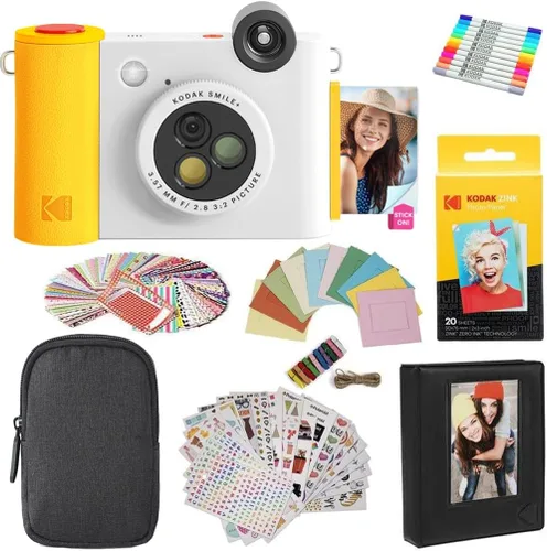 Miniatura 11 de Kodak Smile+ Paquete de regalo para cámara e impresora digital instantánea 2 en 1 + estuche + papel fotográfico Zink 2 x 3 con parte trasera Rojo