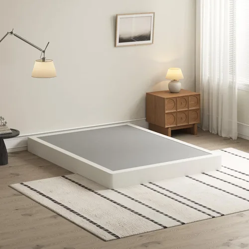 Miniatura 14 de Somier de 7 pulgadas para bases de cama matrimoniales, base de colchón de metal resistente con cubierta de tela, solo somier completo de perfil