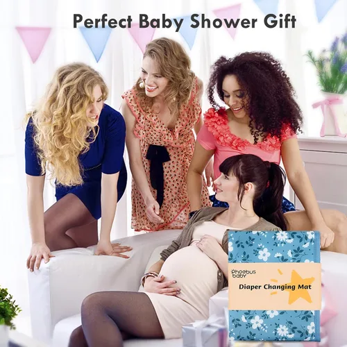 Miniatura 6 de Cambiador de pañales portátil para bebé, cambiador compacto impermeable con correa para la muñeca, cambiador de viaje lavable para bolsa de pañales