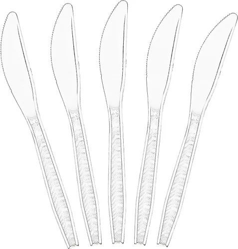 Miniatura 11 de Plasticpro Tenedores de plástico transparente desechables cubiertos utensilios 50
