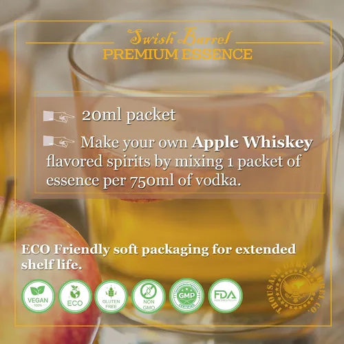 Miniatura 3 de Aromatizante de esencia de whisky de manzana, paquete de repuesto de sabor a licor de 0.65 onzas líquidas para kits Bootleg y envejecimiento