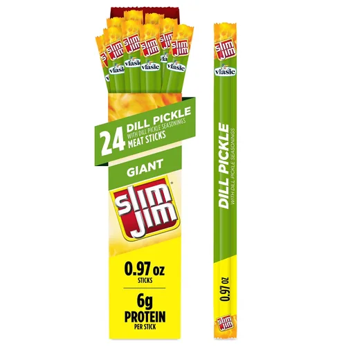 Miniatura 9 de Slim Jim - Palito de carne ahumada gigante, sabor Hot AF, apto para Keto, 0.97 oz 24 palitos