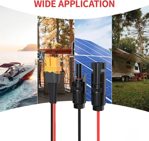 Miniatura 7 de ELFCULB Cable solar XT60 de 10 AWG, 10 pies, 2, 10, 25, 35, 50, 75, 100 pies, cable de extensión XT60, conector de panel solar a conector XT60