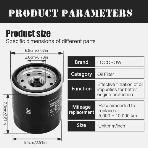 Miniatura 2 de LOCOPOW 2520799 3084963 Filtro de aceite para Polaris Sportsman 500 400 450 335 570 Ranger Trail boss Trailblazer 330 Scrambler 850 XP 1000 Hawkeye