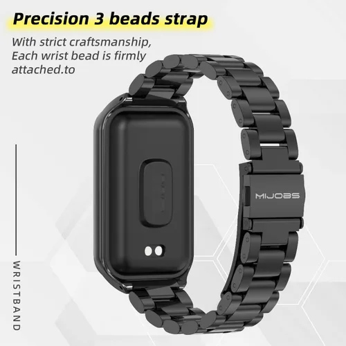 Miniatura 5 de Correa de repuesto de metal para Amazfit Band 7, compatible con Amazfit 7 Fitness Tracker