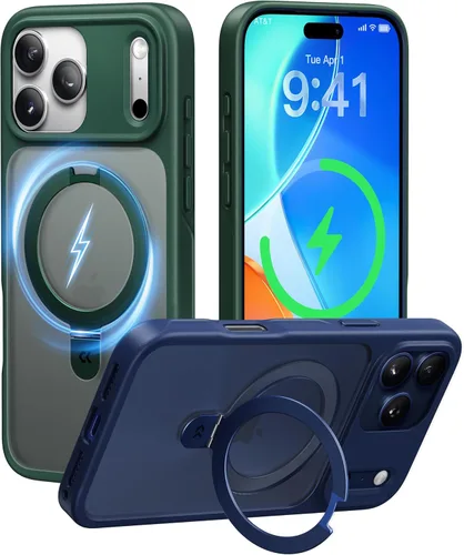 Miniatura 66 de CASEKOO- Funda para iPhone 15 c/soporte magnético invisible [protecc. militar contra caídas] [compatible c/MagSafe], a prueba de impactos, delgada
