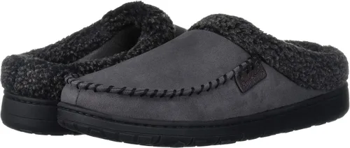 Miniatura 7 de Dearfoams - Pantuflazueco de gamuza de microfibra para hombre, con puntada de látigo