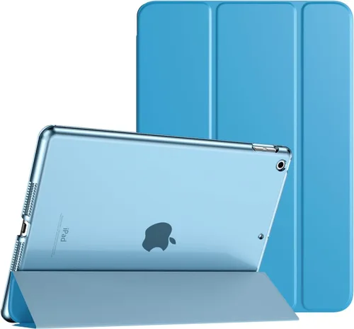 Miniatura 26 de TiMOVO Funda inteligente delgada para iPad 10.2 para iPads de 9ª/8ª/7ª generación, funda protectora translúcida de PC dura con soporte, color blanco