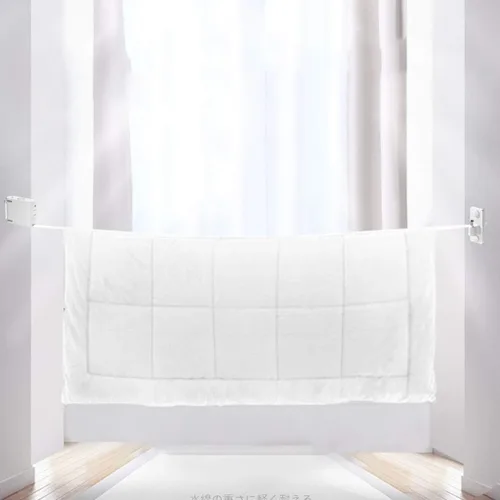 Miniatura 4 de Tendedero retráctil para ropa con cuerda ajustable, estilo hotel/hogar, resistente, estante de secado de ropa (color : blanco)