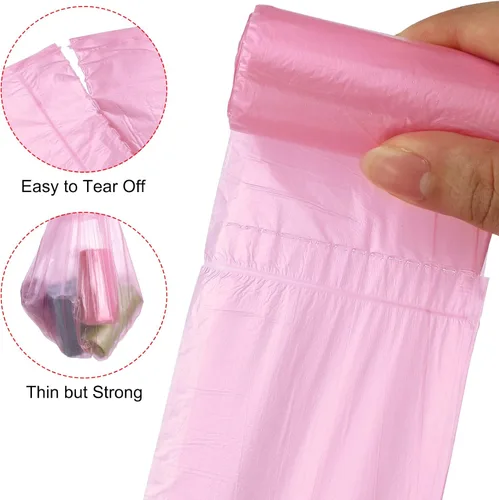 Miniatura 3 de MECCANIXITY Bolsas de basura pequeñas de 0.5 galones para mini basurero de escritorio, color rosa, 8 rollos / 240
