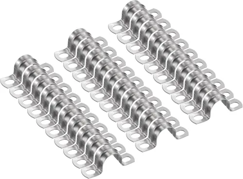 Miniatura 70 de HARFINGTON 10 abrazaderas de conducto de 5/16 pulgadas y 0.315 in, abrazadera de tubo M8 U, correa de tubo rígida de acero inoxidable, soporte