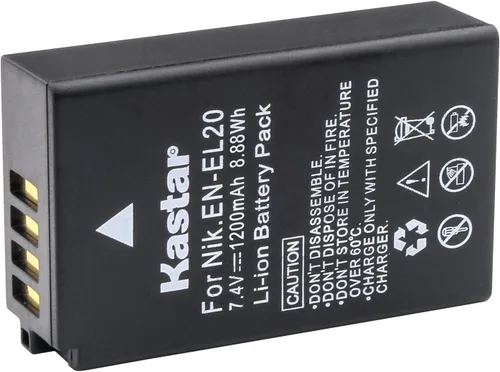 Miniatura 2 de Kastar Batería de repuesto para Nikon EN-EL20 EN-EL20a Coolpix P950, Coolpix P1000, Coolpix A, Nikon 1 AW1, Nikon 1 J1, Nikon 1 J2, Nikon 1 J3