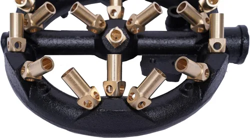 Miniatura 9 de TFCFL Quemador de chorro, 20 puntas G1/2, boquilla de forma redonda, cuerpo de hierro fundido de gas natural con puntas de latón para wok chino