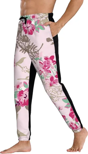 Miniatura 4 de Jutdopt Men Leaves Flowers Feathers Sweatpants Joggers Sweatpants Baggy Jogger Pants with Pocket for Men