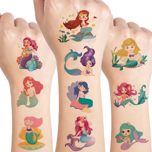 Miniatura 8 de UVUXO Tatuaje temporal de gato y perro para niños, 102 estilos de animales de dibujos animados temporales para niñas, niños, cuerpo, brazo, hombro
