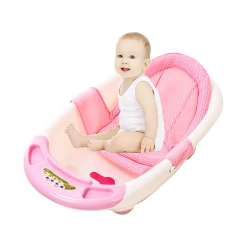 Red de asiento de baño para bebé recién nacido, malla antideslizante de ducha para bañera, ajustable y cómodo, asiento de baño, soporte para bañera,