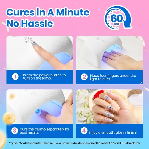Miniatura 5 de Kit de Esmalte de Uñas en Gel Beetles con Luz UV - Juego de 31 Esmaltes de Uñas en Gel de Color Popular con Base y Capa Superior Mate y Brillante