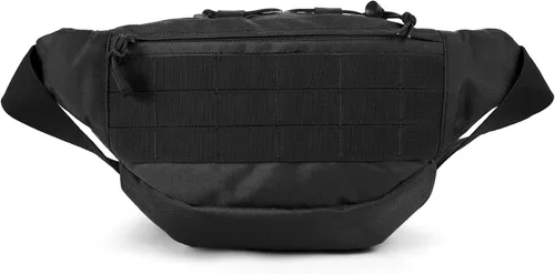 Miniatura 2 de FRTKK - Riñonera táctica militar con parche de la bandera de EE. UU., bolsa de cintura de utilidad con correa ajustable para actividades al aire
