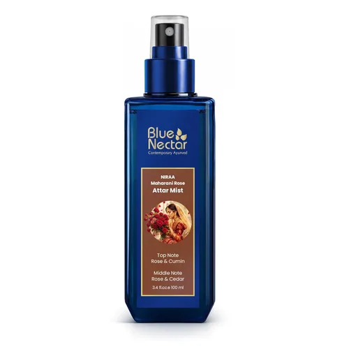 Miniatura 12 de Blue Nectar Niraa Oudh Veera Attar Mist Bruma de perfume para hombres y mujeres Oudh Attar de larga duración con rosa y azafrán Spray