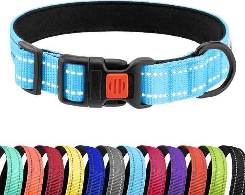 Miniatura 30 de CollarDirect Collar reflectante para perro o cachorro pequeño, mediano y grande con hebilla de liberación rápida, para machos y hembras, nailon Rojo