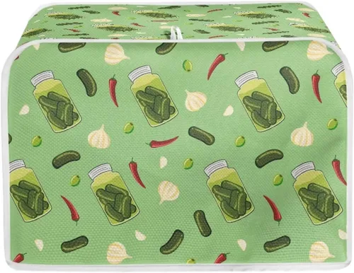Miniatura 39 de chaqlin Cubierta para tostadora con estampado de chocolate, 2 rebanadas, resistente a las manchas, cubierta para horno de pan de diseño divertido