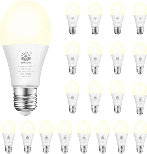 Miniatura 13 de Bombilla LED A19, bombillas LED equivalentes a 100 W, 2700 K blanco cálido, 1500 lúmenes, base E26 estándar, no regulable, bombillas superbrillantes