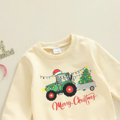 Miniatura 145 de Conjunto de camisa larga y divertida para bebé niño y niña, ropa de primera Navidad, 6, 12, 18, 24 meses, 2T
