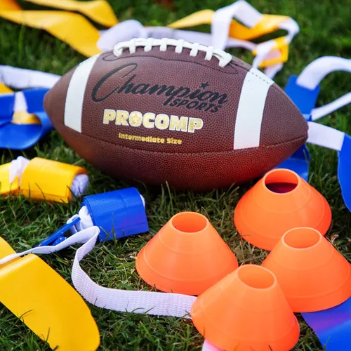 Miniatura 7 de Champion Sports Quick Release Flag Football Set – Durable Belt, 3 Detachable Flags & Adjustable Fit (25”-50”)