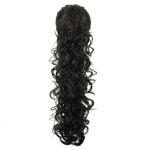 Miniatura 5 de KUKI - Extensión de cabello sintético largo y rizado de 31 pulgadas, con pinza y mandíbula, 1B
