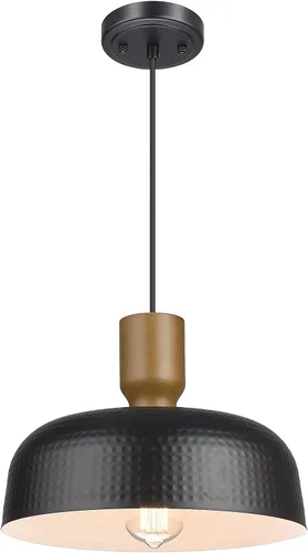 Miniatura 16 de Darkaway Accesorios de Lámparas Colgantes de Techo con Pantalla de Metal Martillado, Lámpara Colgante Moderna para Iluminación de Isla de Cocina