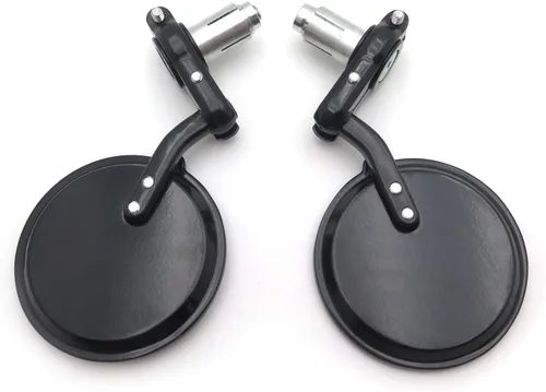 Miniatura 5 de SMT-Espejo redondo de aluminio negro con extremo de barra de 7/8 pulgadas, compatible con Cafe Racer Clubman CB XS KZ GS [B00RW3E16M]