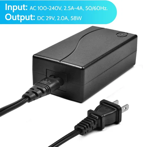 Miniatura 3 de Sopito - Fuente de alimentación reclinable de 2 pines, adaptador AC/DC de 2 pines 100-240 V 50/60 Hz, transformador de conmutación de calidad 29 V 2