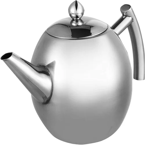 Miniatura 9 de Hervidor de agua durable del pote del café del té de la tetera del acero inoxidable con la capacidad grande del filtro (1L)