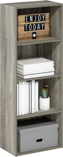 Miniatura 41 de Furinno Luder - Estantería abierta de 3 niveles, color roble francés