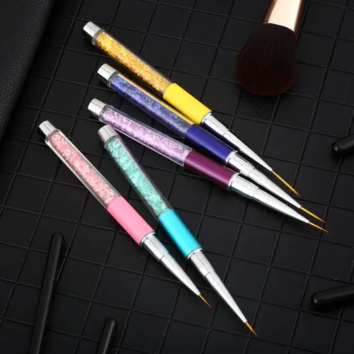 Miniatura 3 de Mudder Juego de 10 pinceles para arte de uñas, pinceles para delineadores de uñas finas para tallar en gel, pintura, limpieza, dibujo, acrílico