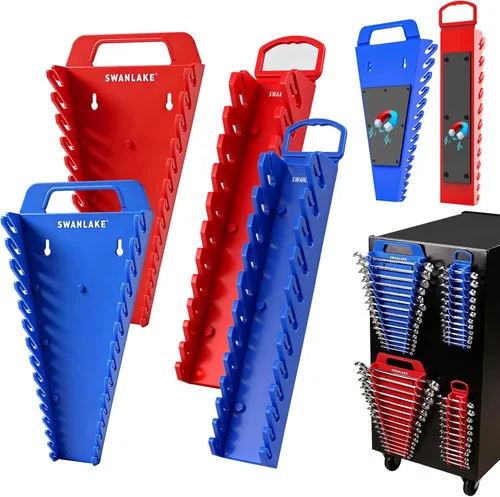 Miniatura 17 de SWANLAKE Organizador Soporte de Dados, 9 PIEZAS 1/4 pulgada x 48 clips, 3/8 pulgada x 45 clips, 1/2 pulgada x 36 clips, Soporte de Riel de Clip