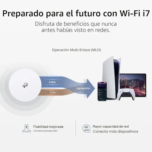 Miniatura 10 de TP-Link Deco 7 Extensor de malla Wi-Fi 7 de tres bandas BE65 BE11000 para exteriores Hasta 3000 pies cuadrados, 2 puertos PoE+ de 2.5G