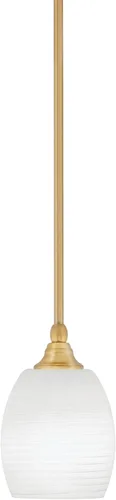 Miniatura 123 de Toltec Lighting Tallo Colgado Mini colgante, acabado de cobre negro, 3.5" cuadrado humo burbuja vidrio