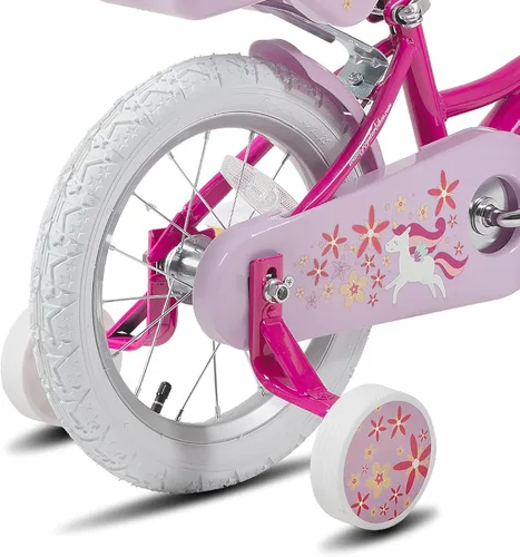 Miniatura 6 de JOYSTAR Unicorn Kids Bike for Girls Ages 2-9 Years Old, 12 14 16 18 Inch Kids Bike with Training Wheels, Doll Seat, Streamers and Basket, Toddler