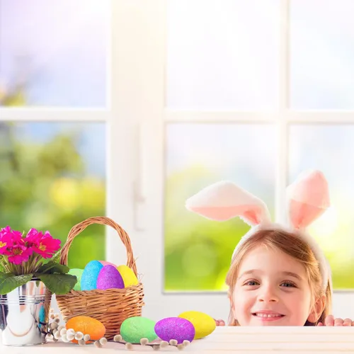 Miniatura 6 de Wenqik 120 huevos de Pascua de espuma de 2.36 pulgadas para manualidades, pequeños huevos de Pascua, decoración de Pascua de espuma artificial